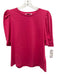 English Factory Size Large Hot pink Cotton Short Puff Sleeve Pleated Top Hot pink / Large