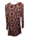 Chufy Size Small Purple, Blue, Orange Viscose Long Sleeve Abstract Print Dress Purple, Blue, Orange / Small