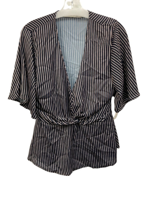 Bishop + Young Size Medium Black, Pink, White Polyester Short flutter sleeve Top Black, Pink, White / Medium