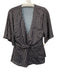 Bishop + Young Size Medium Black, Pink, White Polyester Short flutter sleeve Top Black, Pink, White / Medium