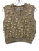 Zara Size Small Beige Polyamide Sleeveless Floral Applique Ribbed Knit Sweater Beige / Small
