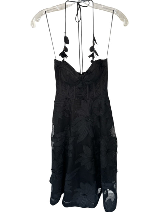 Ciebon Size XS Black Polyester Lace Cups Flower Applique boning Gown Black / XS
