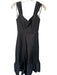Alfred Sung Size Est S Black Polyester Drop Waist Sweetheart Back Zip Gown Black / Est S
