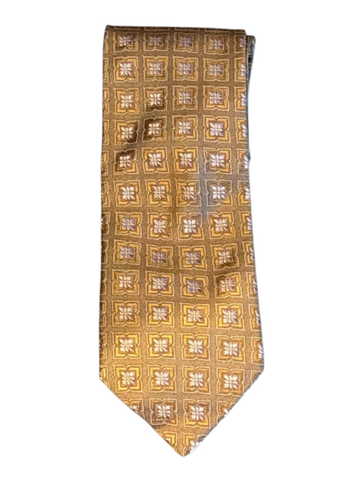 Zegna Beige & Pink Silk Sqaures & Floral Men's Ties Beige & Pink