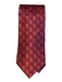 Zegna Red Silk Paisley Men's Ties Red