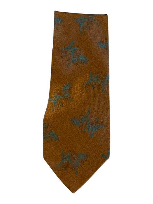 Armani Brown & Green Silk Abstract Men's Ties Brown & Green