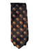 Canali Black & Orange Silk Medallion Men's Ties Black & Orange