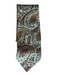 Fendi Brown & Green Silk Paisley Men's Ties Brown & Green