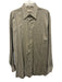 Zegna Size 16 Tan Cotton Solid Button Up front pocket Men's Long Sleeve Shirt Tan / 16
