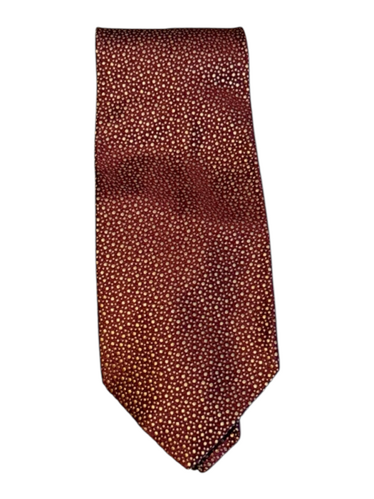 Ferragamo Red & Gold Silk Dots Men's Ties Red & Gold