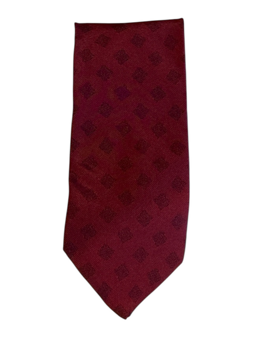 Armani Red Silk Square Men's Ties Red