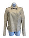 Burberry Size 8 Light Taupe Gray Lamb leather Moto Black Hardware Jacket Light Taupe Gray / 8