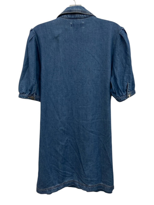 Habitual Size Medium Medium Wash Cotton Denim Button Front Collar Chambray Dress Medium Wash / Medium