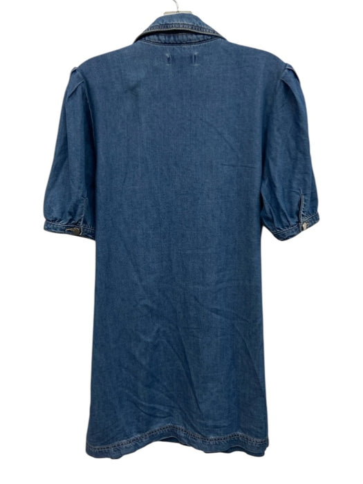 Habitual Size Medium Medium Wash Cotton Denim Button Front Collar Chambray Dress Medium Wash / Medium