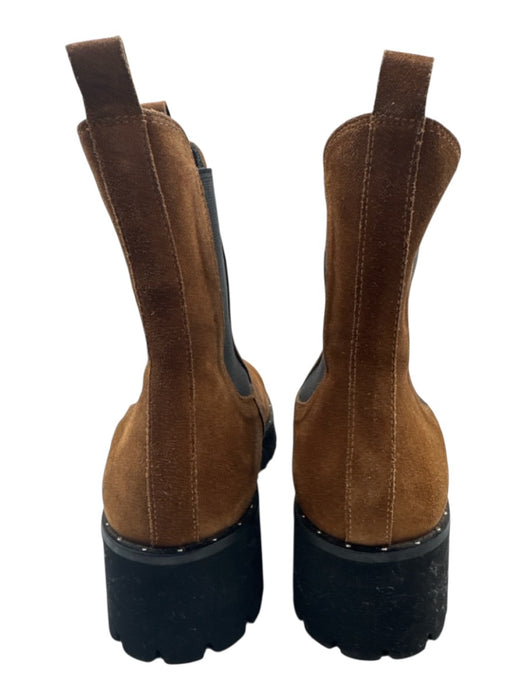 freda salvador Shoe Size 9 Brown & Black Leather Upper Suede Studded Boots Brown & Black / 9