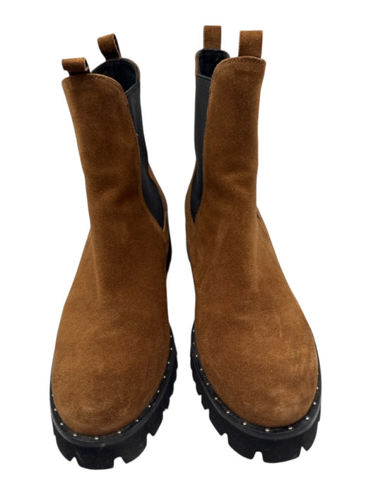 freda salvador Shoe Size 9 Brown & Black Leather Upper Suede Studded Boots Brown & Black / 9
