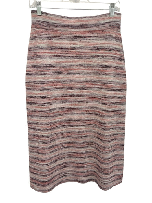 La maille sezane Size Large Pink & Purple Print Viscose Blend Knit Skirt Pink & Purple Print / Large