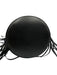 Claude Pierlot Black Leather Chevron bucket Crossbody Chain Bag Black / XS