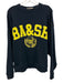 Ba&sh Size Small Navy & Yellow Cotton Blend Long Sleeve Graphic Varsity Sweater Navy & Yellow / Small