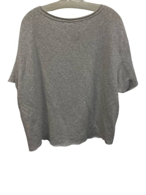 American Vintage Size Large Gray & multi Cotton Blend Short Sleeve Sweater Gray & multi / Large