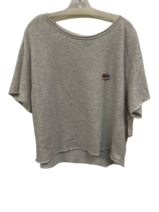 American Vintage Size Large Gray & multi Cotton Blend Short Sleeve Sweater Gray & multi / Large