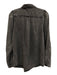 IKKS Size 38 Gray Lyocell blend Long Sleeve Stone Wash Button Front Quilted Top Gray / 38