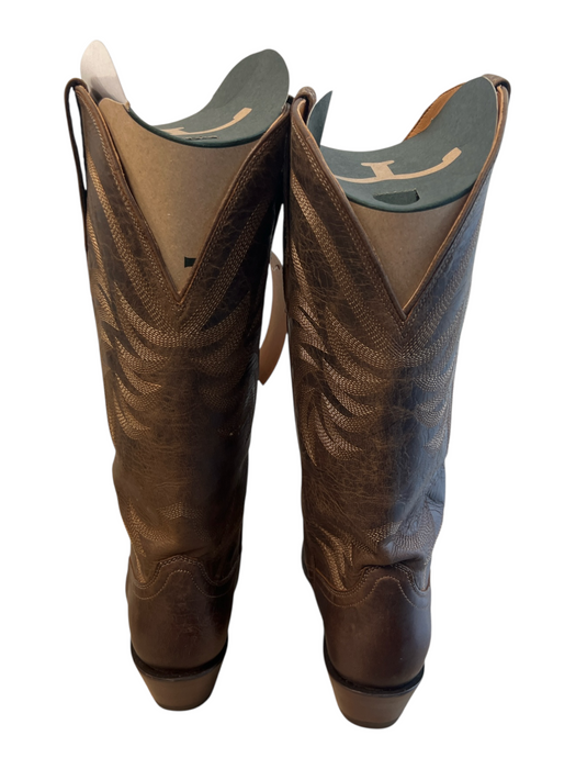 Tecovas Shoe Size 8.5 Brown Leather Cowboy Boot Pointed Toe Mid Heel Boots Brown / 8.5