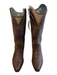 Tecovas Shoe Size 8.5 Brown Leather Cowboy Boot Pointed Toe Mid Heel Boots Brown / 8.5