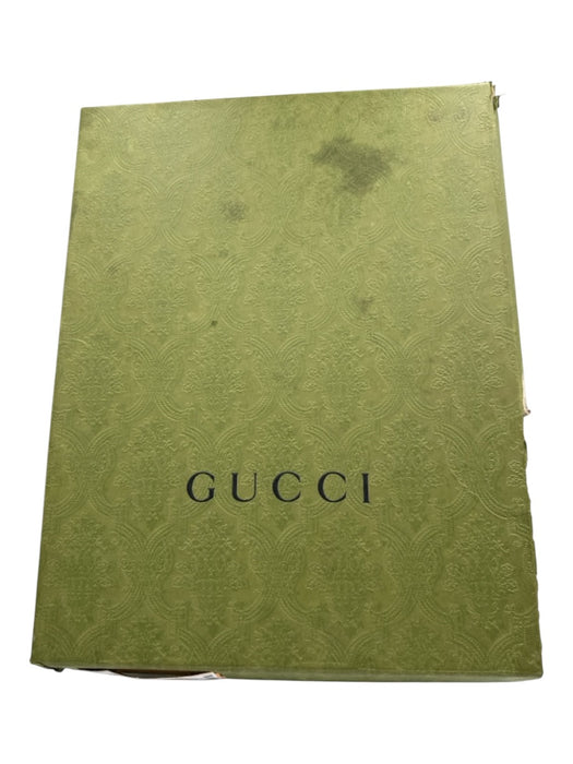 Gucci Shoe Size 12 Box Incl Black & Gray Leather Monogram Men's Shoes Black & Gray / 12