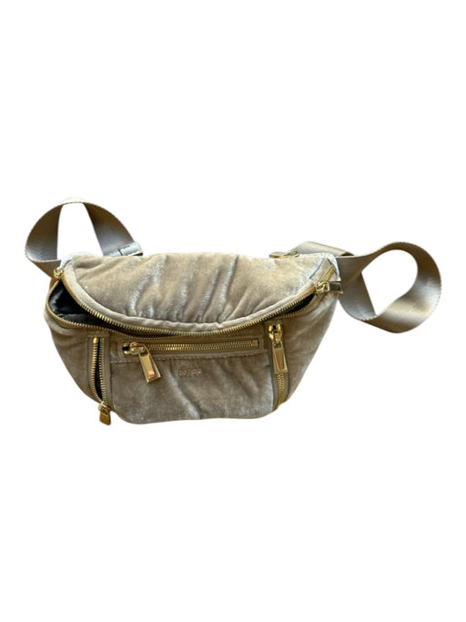 Caraa Tan & Gold Velvet Outer Pocket Bum Bag Bag Tan & Gold / S