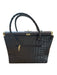 Brown & Taupe Leather Ostrich Pony Hair Detail Top Handle Structured Bag Brown & Taupe / M