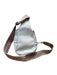 By Anthropologie Gray & Red Vegan Leather Zip Close Canvas Strap Backpack Bag Gray & Red / S