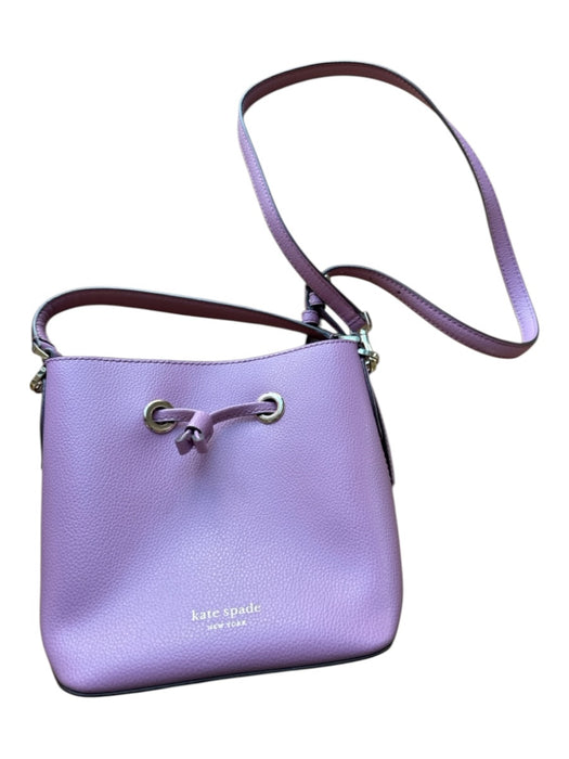 Kate Spade Purple Leather Drawstring bucket Crossbody Bag Purple / S