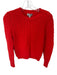 J. Crew Size S Tomato Cashmere Long Sleeve Cable Knit Crew Neck Sweater Tomato / S