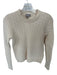 J. Crew Size S Cream Cashmere Long Sleeve Cable Knit Crew Neck Sweater Cream / S