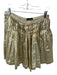 J Crew Collection Size 4 Gold Linen Coated Smocked Waist Metallic Mini Skirt Gold / 4