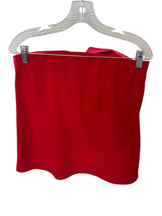 Tuckernuck Size S Red & Pink Polyester Strapless Back Bow Built In Bra Top Red & Pink / S