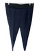 J Crew Collection Size 6 Navy & Black Wool Blend Side Zip Waist Detail Pants Navy & Black / 6
