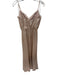 Bari Jay Size 2 Rose Gold Sequin Spaghetti Strap Boning Back Zip Gown Rose Gold / 2