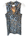 Plenty by Tracy Reese Size 2 Blue & Black Lace Sleeveless Flowers Dress Blue & Black / 2