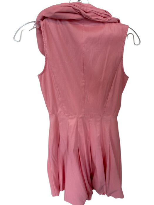 Samuel Dong Size XS Baby Pink Polyester Blend Sleeveless Ruffle Collar Dress Baby Pink / XS