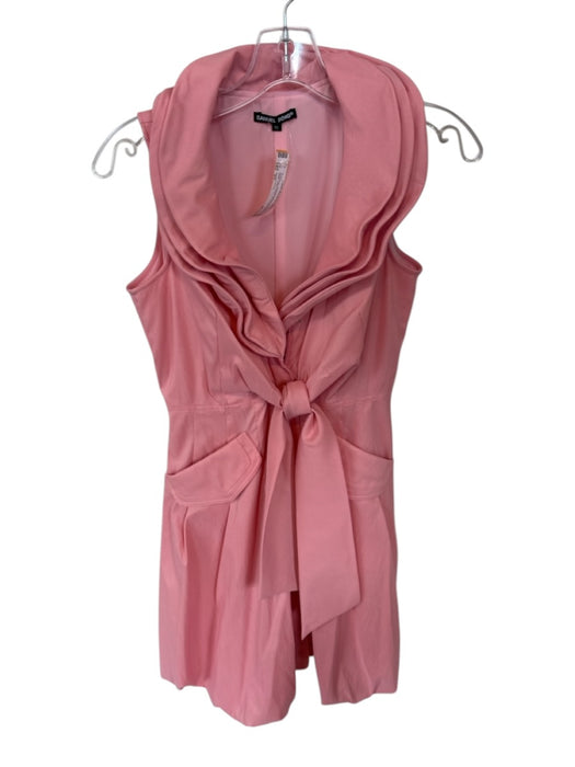 Samuel Dong Size XS Baby Pink Polyester Blend Sleeveless Ruffle Collar Dress Baby Pink / XS
