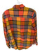 Madewell Size XXS Mustard & Orange Cotton Long Sleeve Grid Flannel Top Mustard & Orange / XXS