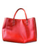 Kate Spade Tomato Red Leather Zip Close Top Handles Bag Tomato Red / M