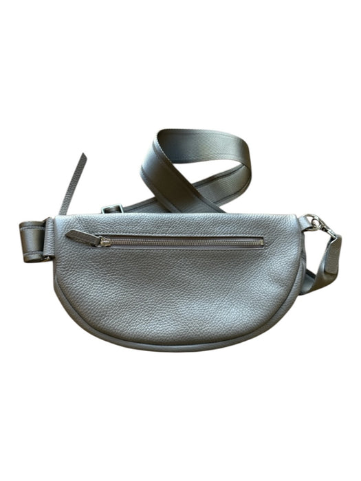 Quince Mushroom Leather Pebbled Outer Pocket Canvas Strap Crossbody Bag Mushroom / S