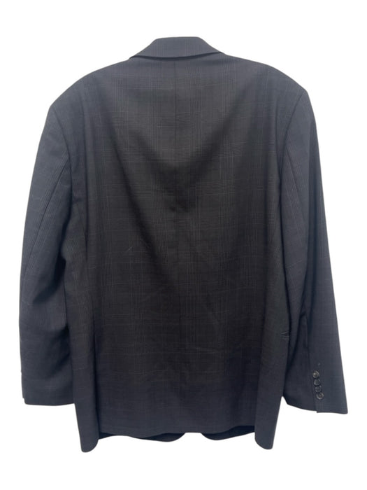 Boss Black & Gray Wool Plaid 2 Button Men's Blazer Black & Gray / 40R
