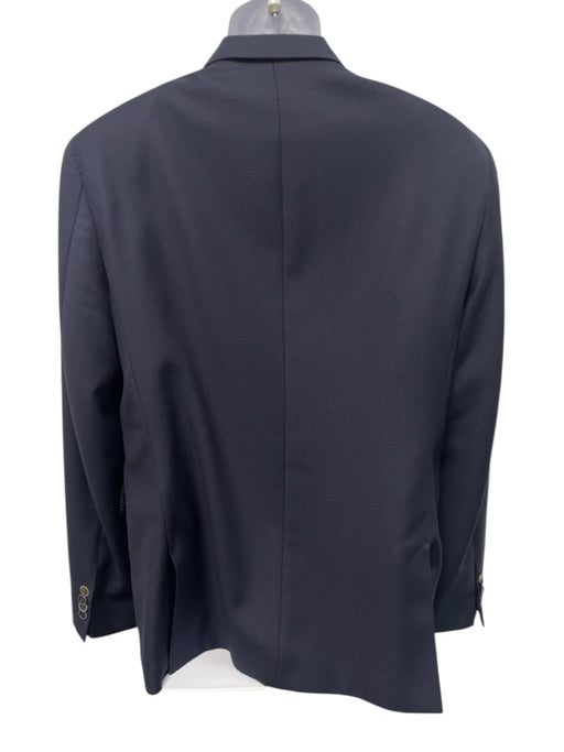 Sand Like New Navy Blue Wool Blend Micro 2 Button Men's Blazer Navy Blue / 40R