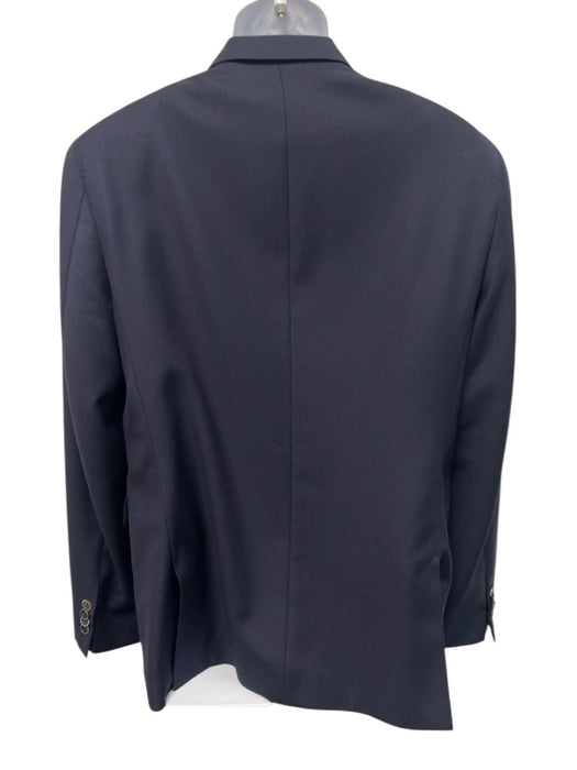 Sand Like New Navy Blue Wool Blend Micro 2 Button Men's Blazer Navy Blue / 40R