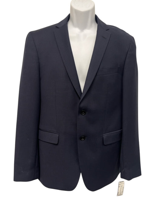 Sand Like New Navy Blue Wool Blend Micro 2 Button Men's Blazer Navy Blue / 40R