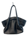 JW PEI Black Polyurethane 2 Handles Gold Hardware Snap Closure Side Rouching Bag Black / M